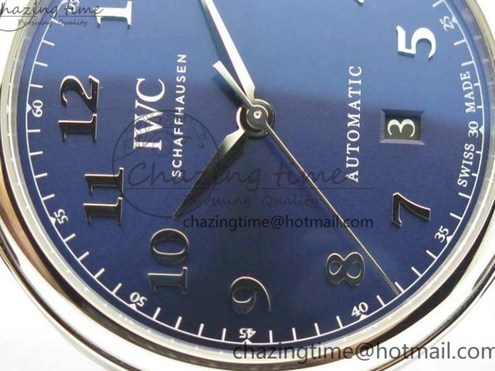 MIROTIME 0512 MoistureWicking Da Vinci IW356601 SS MKF 1:1 Best Edition Blue Dial On Black Leather Strap A 7233